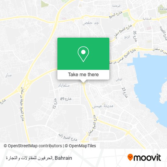 الحرفيون للمقاولات والتجارة map