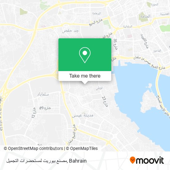 مصنع بيوريت لمستحضرات التجميل map