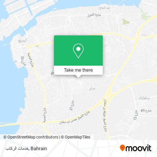 خدمات الركاب map
