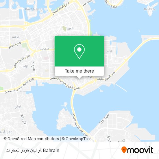 أرابيان هومز للعقارات map