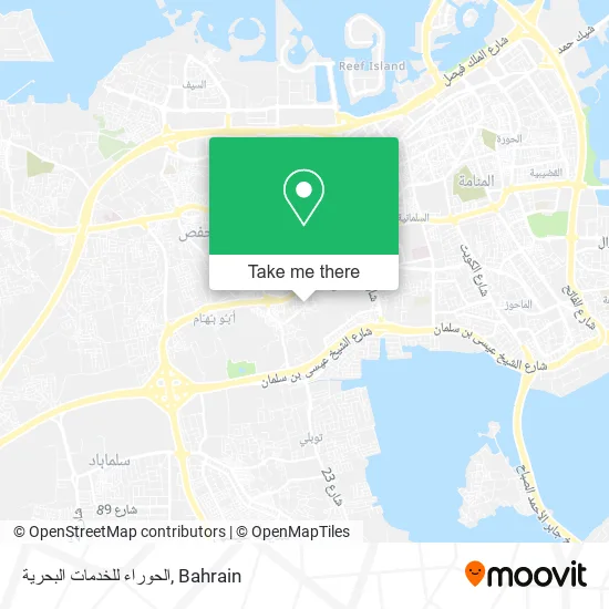 الحوراء للخدمات البحرية map