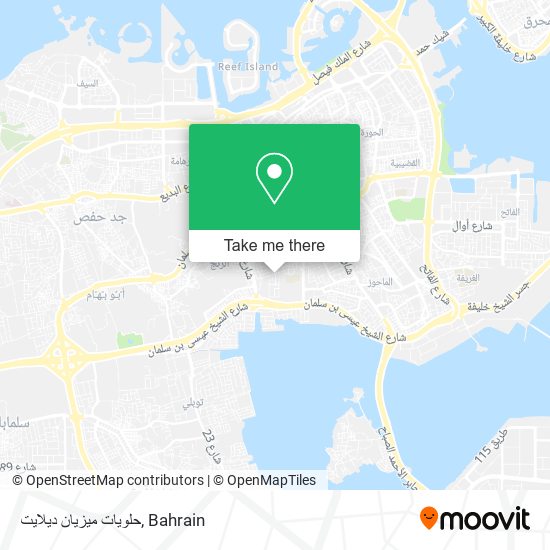 حلويات ميزيان ديلايت map