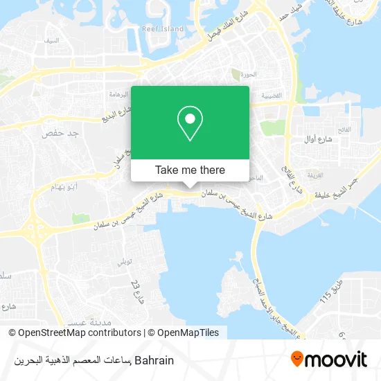 ساعات المعصم الذهبية البحرين map