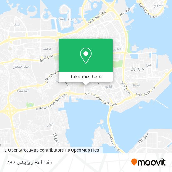 737 ريزيدنس map
