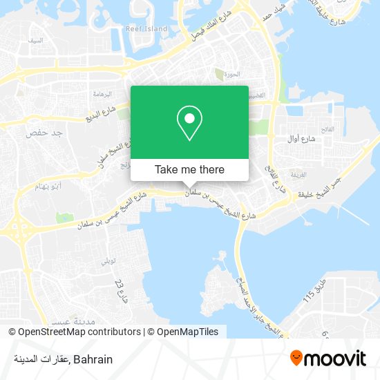 عقارات المدينة map