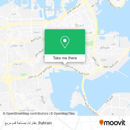 عقارات بمساحة قدم مربع map