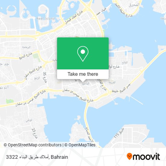 أملاك طريق البناء 3322 map