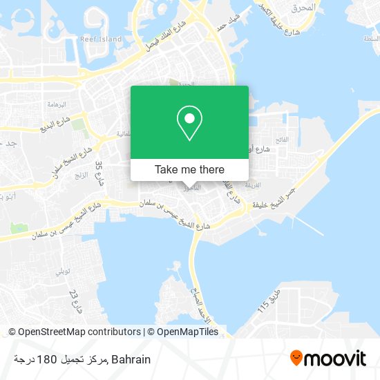 مركز تجميل 180 درجة map