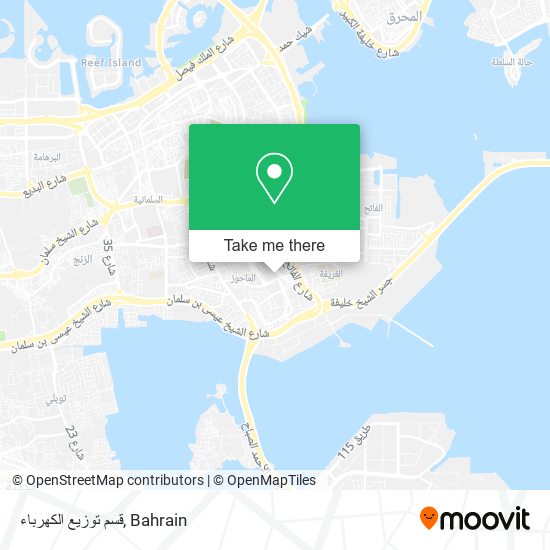 قسم توزيع الكهرباء map
