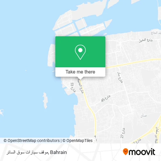 موقف سيارات سوق الساتر map