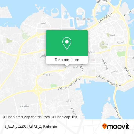 شركة أفنان للأثاث و التجارة map