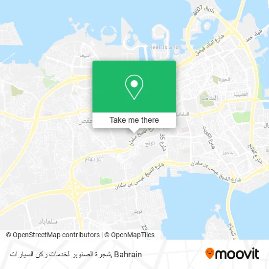 شجرة الصنوبر لخدمات ركن السيارات map