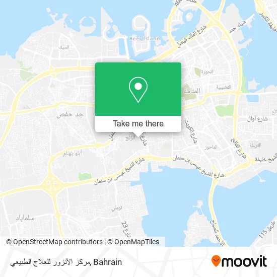 مركز الأنزور للعلاج الطبيعي map