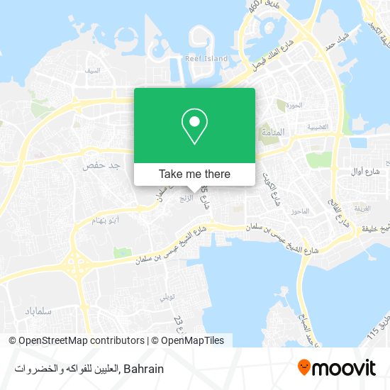 العليين للفواكه والخضروات map