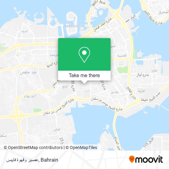 عصير وقهوة فايبس map