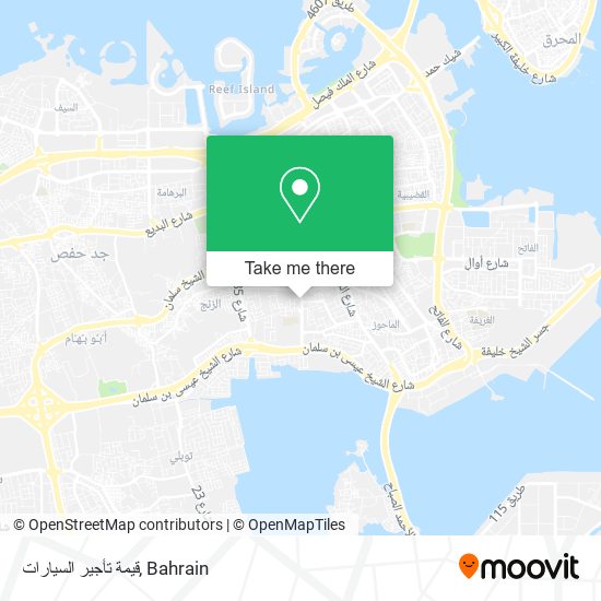 قيمة تأجير السيارات map