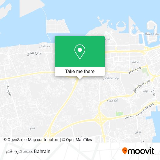 مسجد شرق القدم map