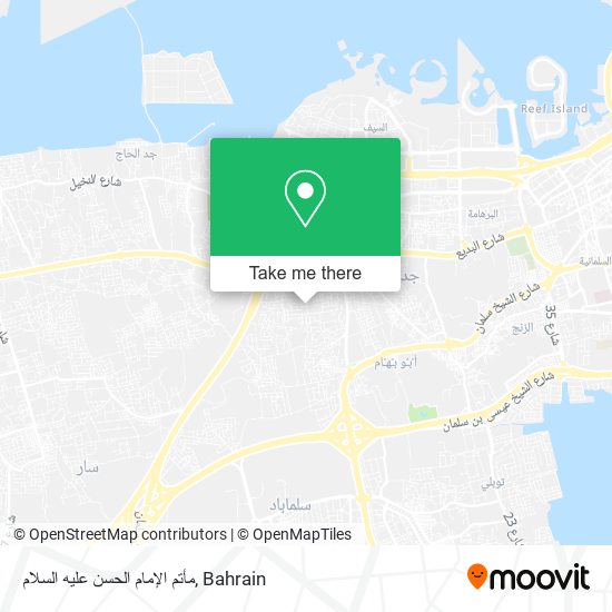مأتم الإمام الحسن عليه السلام map