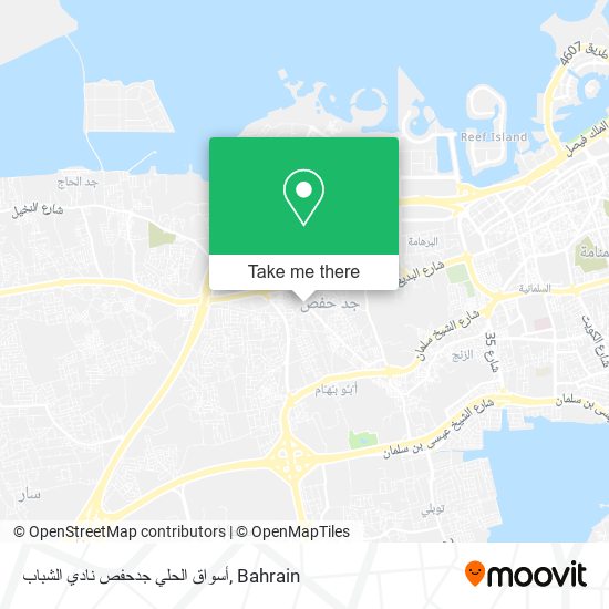 أسواق الحلي جدحفص نادي الشباب map