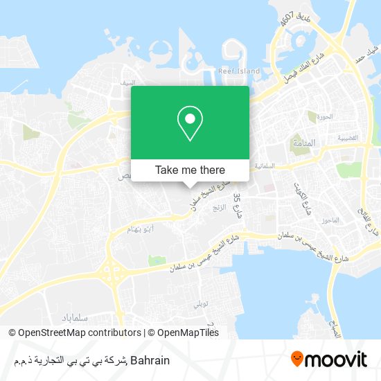 شركة بي تي بي التجارية ذ.م.م map