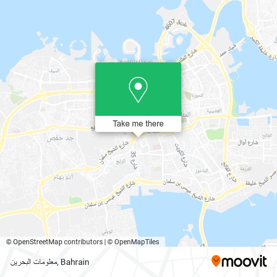 معلومات البحرين map