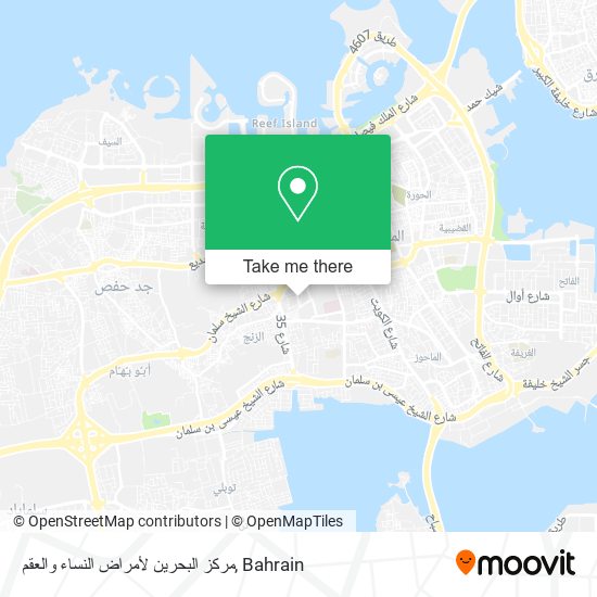 مركز البحرين لأمراض النساء والعقم map