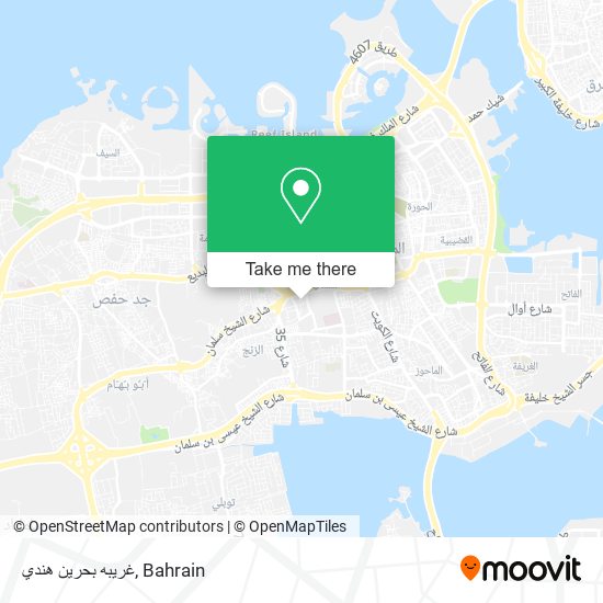 غريبه بحرين هندي map