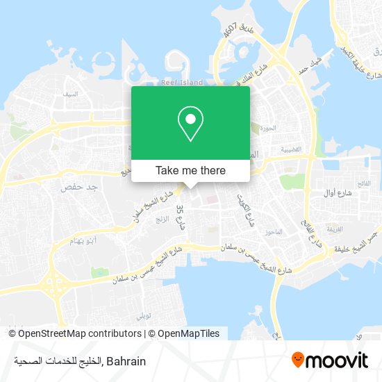 الخليج للخدمات الصحية map