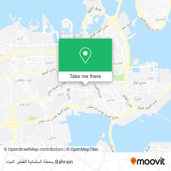 محطة السلمانية لتقطير المياه map