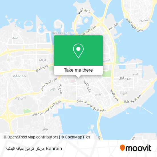 مركز كومين للياقة البدنية map