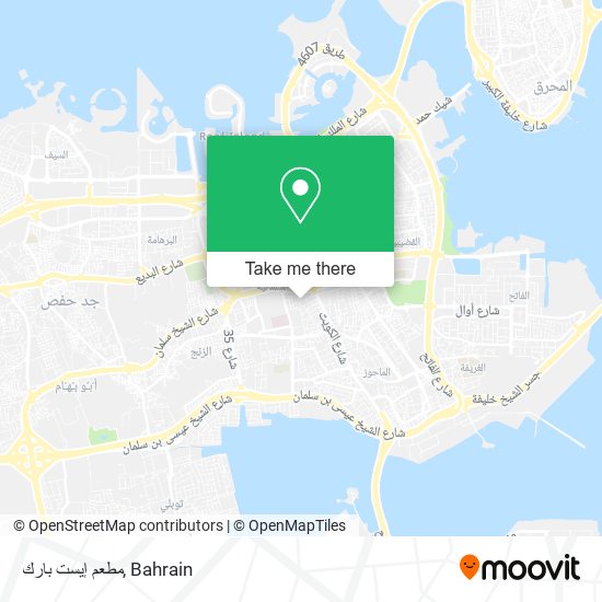 مطعم إيست بارك map