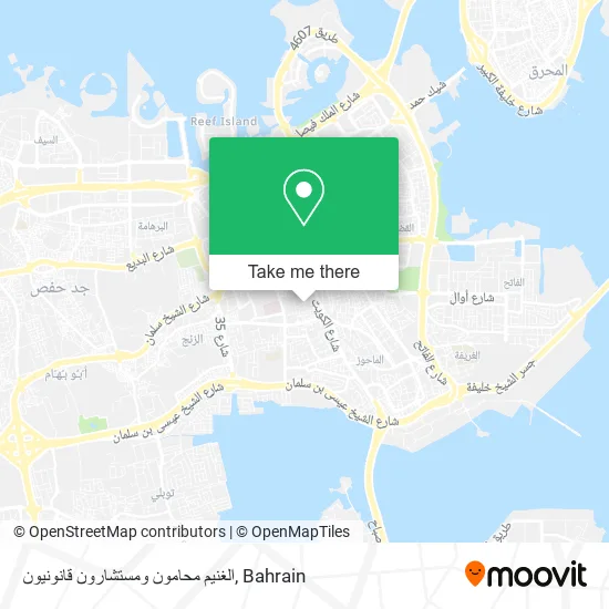 الغنيم محامون ومستشارون قانونيون map