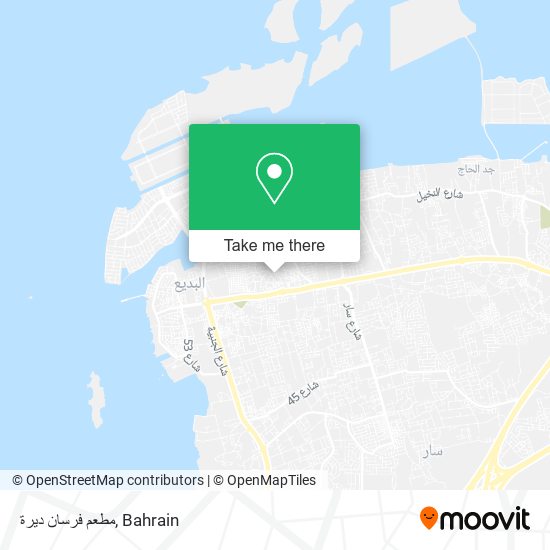 مطعم فرسان ديرة map