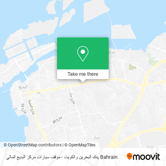 بنك البحرين والكويت - موقف سيارات مركز البديع المالي map