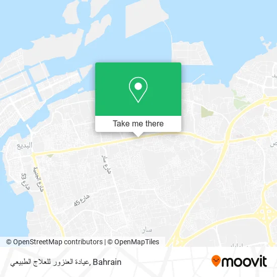 عيادة العنزور للعلاج الطبيعي map