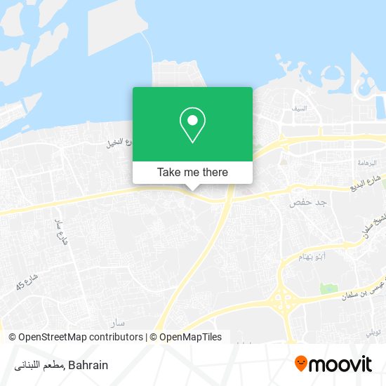 مطعم اللبنانى map