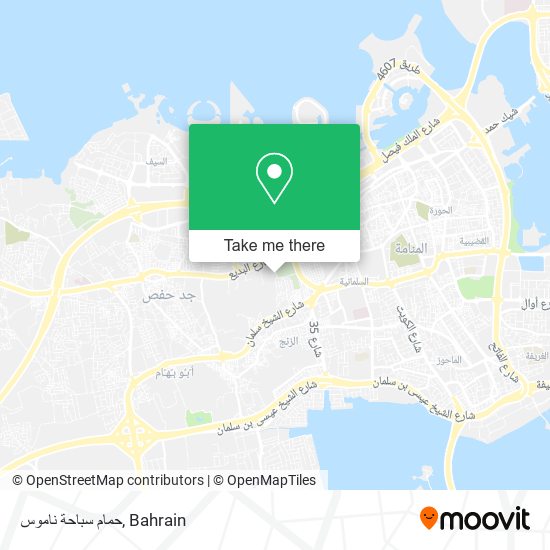 حمام سباحة ناموس map