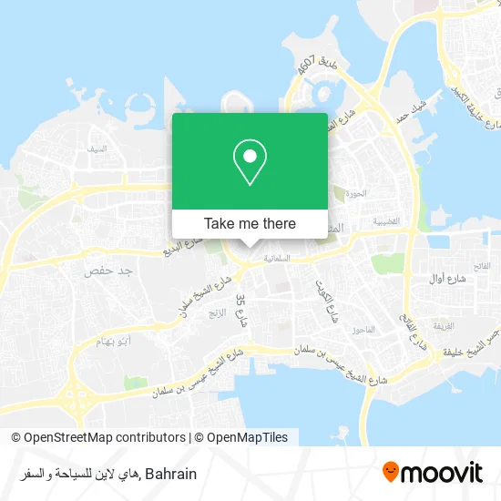 هاي لاين للسياحة والسفر map