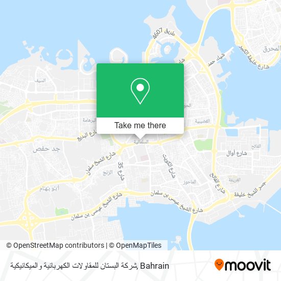 شركة البستان للمقاولات الكهربائية والميكانيكية map