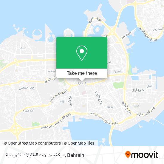 شركة صن لايت للمقاولات الكهربائية map