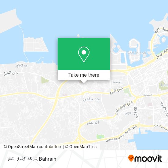 شركة الأنوار للغاز map