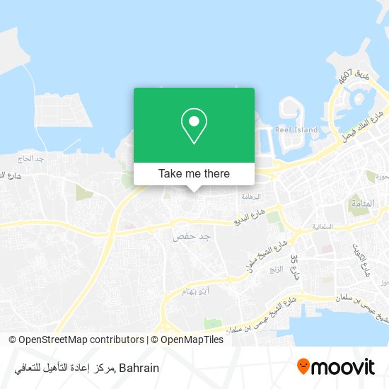 مركز إعادة التأهيل للتعافي map