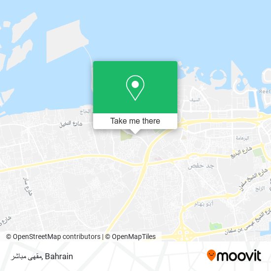 مقهى مباشر map