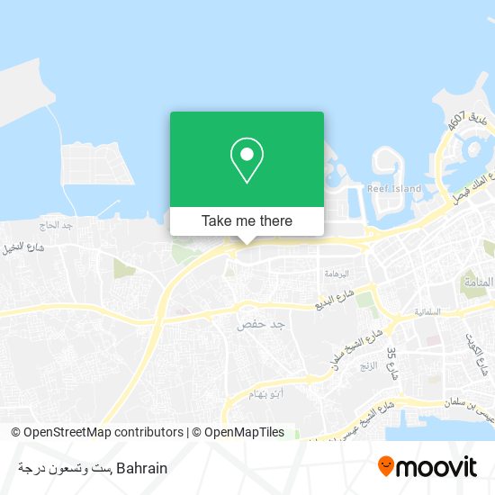 ست وتسعون درجة map