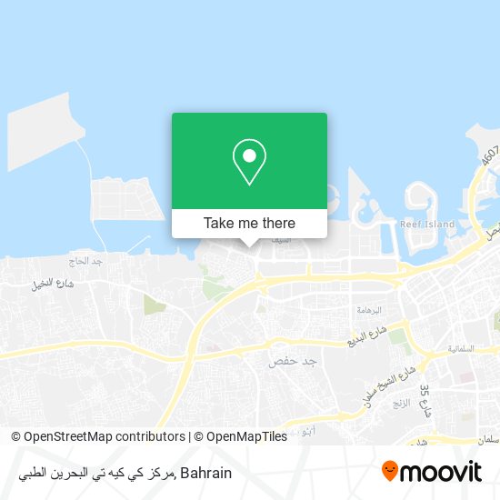 مركز كي كيه تي البحرين الطبي map