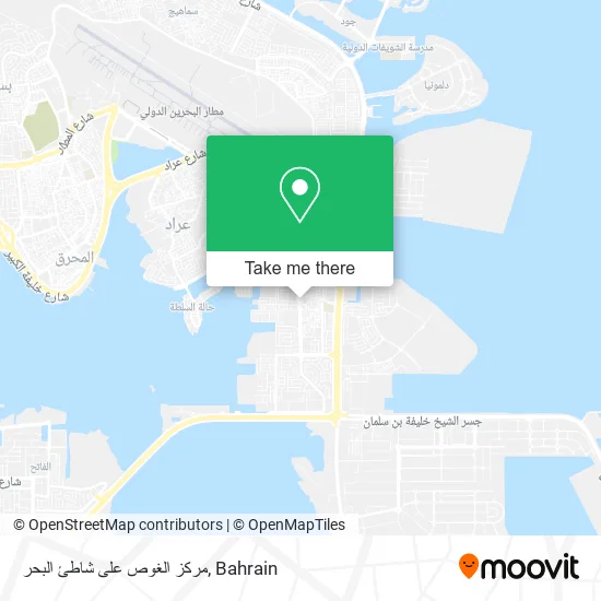 مركز الغوص على شاطئ البحر map