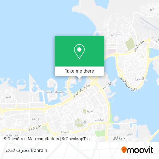 مصرف السلام map
