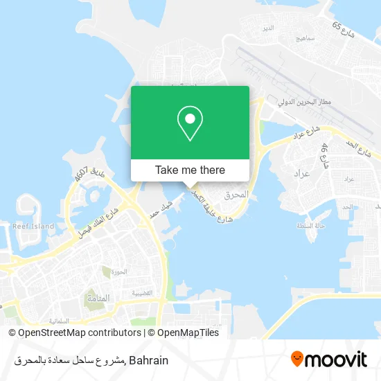 مشروع ساحل سعادة بالمحرق map