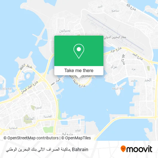 ماكينة الصراف الآلي بنك البحرين الوطني map