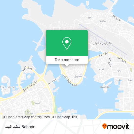 مطعم البيت map